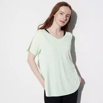 UNIQLO airism бесшовная футболка с v-образным вырезом и короткими рукавами