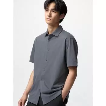 Uniqlo Airism Хлопковая рубашка-поло с открытыми плечами и коротким рукавом 00 WHITE/MEN XS