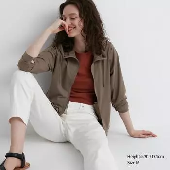 UNIQLO AIRism УФ-ЗАЩИТА Сетчатая толстовка на молнии с длинными рукавами