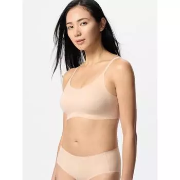 Uniqlo Airism Wireless Bra Свободный U-образный вырез 09 BLACK/WOMEN XS