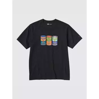 Uniqlo Архив поп-арта Нью-Йорка, графическая футболка с коротким рукавом, Энди Уорхол 09 BLACK/MEN S