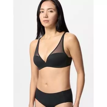 Uniqlo Беспроводной сетчатый бюстгальтер 3D Hold 09 BLACK/WOMEN 65/70 AA