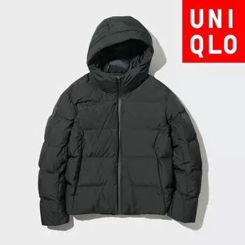 Uniqlo Бесшовная пуховая парка 3D Cut 59 DARK GREEN/MEN M
