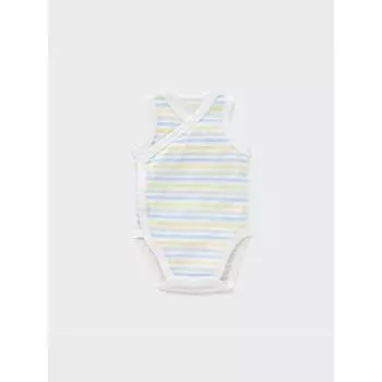 Uniqlo Bn Хлопковая сетчатая внутренняя часть боди без рукавов с простой каймой 60 см 61 BLUE/BABY 60