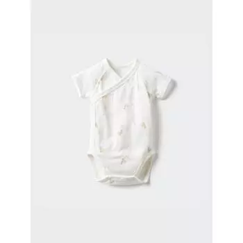 Uniqlo Bn Хлопковая сетчатая внутренняя часть боди с коротким рукавом 30 NATURAL/BABY 60