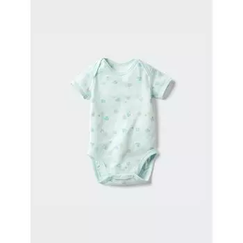Uniqlo Bn Хлопковая сетчатая внутренняя часть боди с коротким рукавом 30 NATURAL/BABY 70