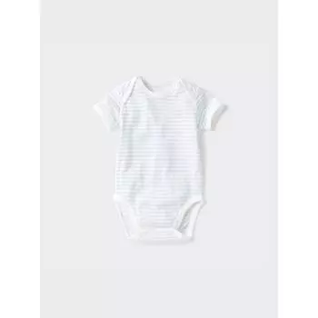 Uniqlo Bn Хлопковый сетчатый внутренний комбинезон с коротким рукавом и простой каймой 60 LIGHT BLUE/BABY 70
