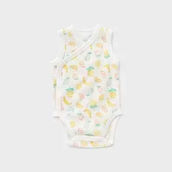 UNIQLO BN Joy Of Print Хлопковое сетчатое боди без рукавов 1P Фрукты 60см
