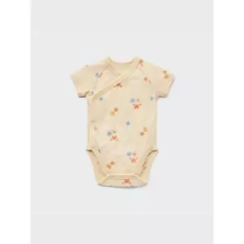 Uniqlo Bn Joy Of Print Хлопковый сетчатый внутренний комбинезон с коротким рукавом 60 см 40 CREAM/BABY 60