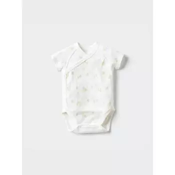 Uniqlo Bn Joy Of Print Хлопковый сетчатый внутренний комбинезон с коротким рукавом 60 см 01 OFF WHITE/BABY 60