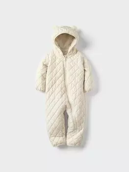 Uniqlo Bn Pufftech Моющийся комбинезон с длинным рукавом 01 OFF WHITE/BABY 60