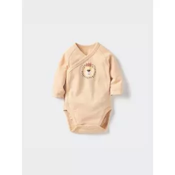 Uniqlo Боди Bn Joy Of Print с длинным рукавом и принтом 60 см 20 LIGHT ORANGE/BABY 60