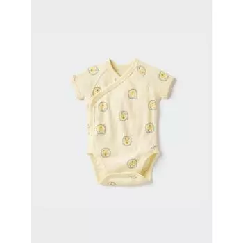 Uniqlo Боди Bn Joy Of Print с коротким рукавом 60 см 32 BEIGE/BABY 60