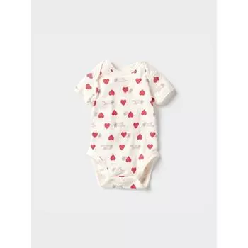 Uniqlo Боди Bn LisA LArson с коротким рукавом A 01 OFF WHITE/BABY 70