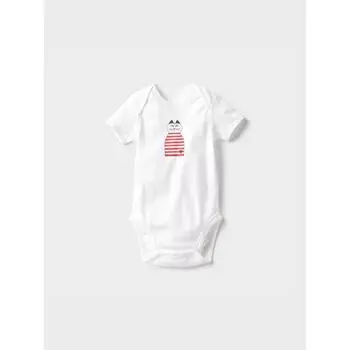 Uniqlo Боди Bn Lisa Larson с коротким рукавом C 00 WHITE/BABY 70