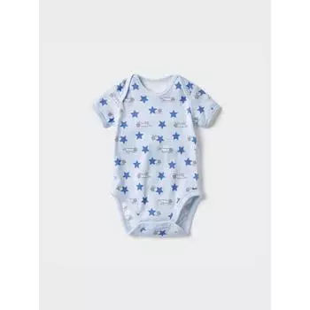 Uniqlo Боди Bn Lisa Larson с коротким рукавом B 60 LIGHT BLUE/BABY 70