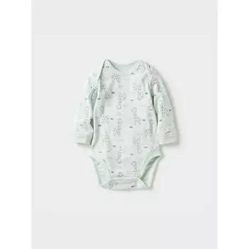 Uniqlo Боди с принтом Bn Joy Of с длинным рукавом 01 OFF WHITE/BABY 70