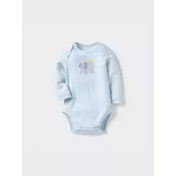 Uniqlo Боди с принтом Bn Joy Of с длинным рукавом и принтом 20 LIGHT ORANGE/BABY 70