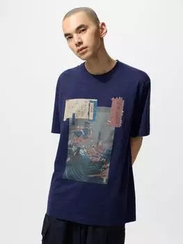 Uniqlo Бостонский Музей Укиё-э Герои Ут 69 NAVY/S