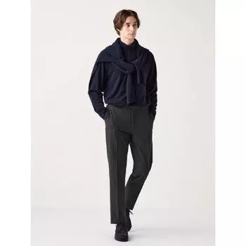Uniqlo Брюки Heattech Smart, длина штанины 76 см, в клетку Glen Check 08 DARK GRAY/MEN 70
