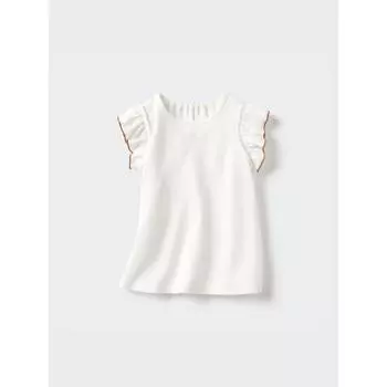 Uniqlo BT Dry Crew Neck T Frill 00 WHITE/BABY 80