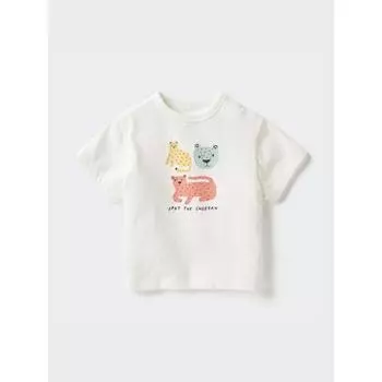 Uniqlo BT Joy Of Print T Dry Crewneck T 01 OFF WHITE/BABY 80