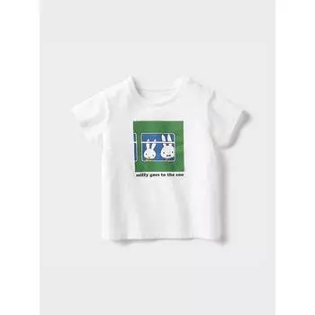 Uniqlo BT PicTure Book UT Графическая футболка с коротким рукавом A 00 WHITE/BABY 70