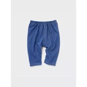 Uniqlo Bt Свободный крой укороченные леггинсы часть 7 деним как 63 BLUE/BABY 70