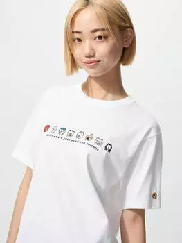 Uniqlo Чиикава X Медведь Нагано Ут 00 WHITE/S