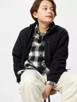 Uniqlo Детская флисовая куртка 09 BLACK/KIDS 100