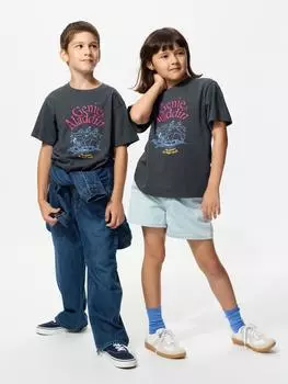 Uniqlo Детская футболка Mfa Timeless UT с графикой, с коротким рукавом C 08 DARK GRAY/KIDS 110