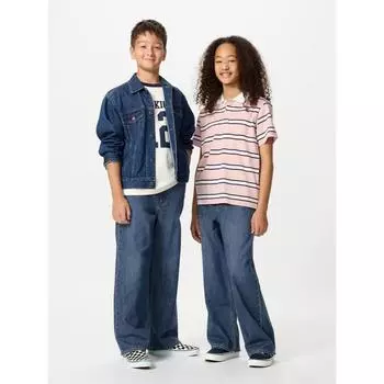 Uniqlo Детские джинсы широкого кроя с застежкой-молнией 62 BLUE/KIDS 100