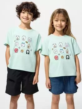 Uniqlo Девочки Chiikawa X Joke Bear UT Графическая футболка с коротким рукавом Joke Bear B