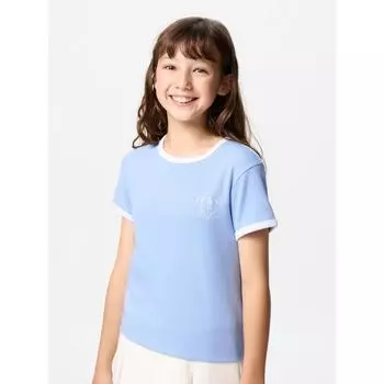 Uniqlo Девочки SofT Lip Mini T Ringer 01 OFF WHITE/KIDS 110