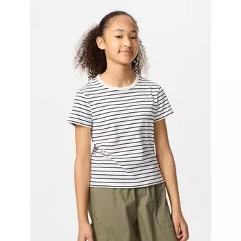 Uniqlo Девушки SofT Lip Mini T sTipe 01 OFF WHITE/KIDS 130
