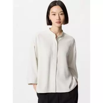 Uniqlo Драпированная блузка Часть 7 01 OFF WHITE/WOMEN XS
