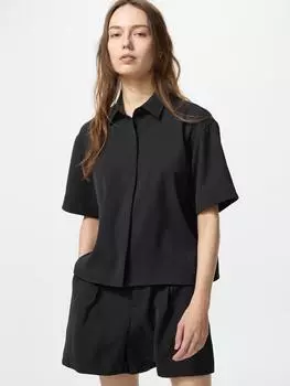 Uniqlo Драпированная блузка с коротким рукавом