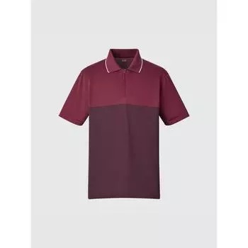Uniqlo Dry Ex Half Zip Polo Shirt Adam Scott 18 WINE/MEN XS