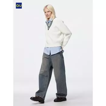 Джинсы Uniqlo Gu Barrel Leg 62 BLUE/WOMEN S