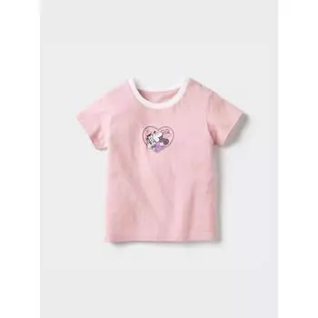 Uniqlo Футболка BT Magic For All UT с графическим принтом, короткий рукав C 10 PINK/BABY 70