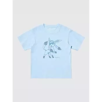 Uniqlo Футболка детская с рисунком Pokemon UT, короткий рукав, D 61 BLUE/KIDS 150