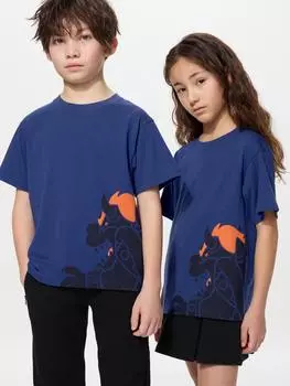 Uniqlo Футболка детская Super Mario ArChive UT GraphiC с коротким рукавом C 68 BLUE/KIDS 110