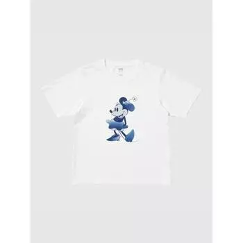 Uniqlo Футболка Disney In Blue UT GraphiC с коротким рукавом C 00 WHITE/WOMEN XS
