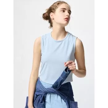 Uniqlo Футболка Japan Air RhyThm Soft Rib без рукавов 00 WHITE/XS
