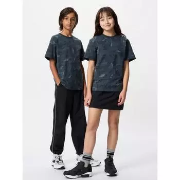 Uniqlo Футболка Kids Dry Ex Crewneck с принтом A 08 DARK GRAY/KIDS 100