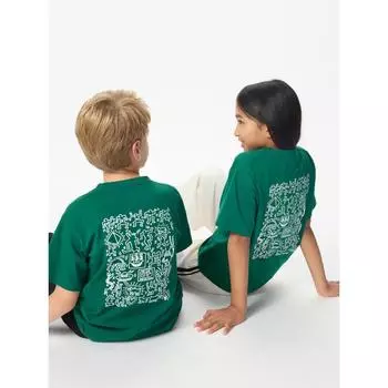 Uniqlo Футболка Kids Ny Pop Art UT Graphic с коротким рукавом KeiTh A 59 DARK GREEN/KIDS 100