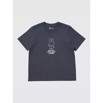 Uniqlo Футболка Miffy UT с графическим принтом, короткий рукав C 08 DARK GRAY/WOMEN XS