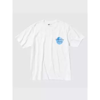 Uniqlo Футболка Peace For All с коротким рукавом и графическим принтом, стандартный крой, Гордон Рид 00 WHITE/UNISEX XS