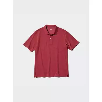 Uniqlo Футболка-поло Airism Cotton Pique с коротким рукавом 16 RED/MEN S