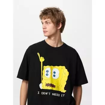 Uniqlo Футболка с коротким рукавом CacTus X Spongebob UT Graphic D 09 BLACK/UNISEX XS